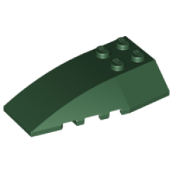 Wedge 6 x 4 Triple Curved - Dark Green