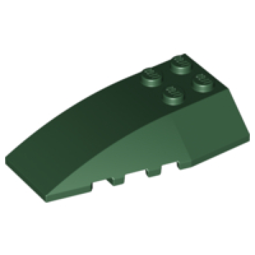 Деталь LEGO 43712 Wedge 6 x 4 Triple Curved - Dark Green