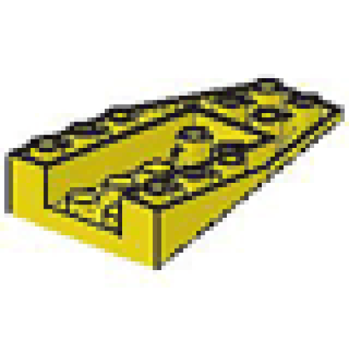 Деталь LEGO 4856 Wedge 6 x 4 Triple Inverted (Undetermined Type) - Yellow