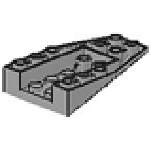 Деталь LEGO 4856 Wedge 6 x 4 Triple Inverted (Undetermined Type) - Light Gray