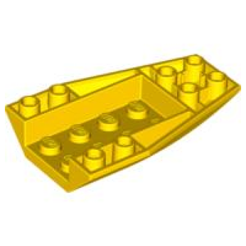 Деталь LEGO 43713 Wedge 6 x 4 Triple Inverted Curved - Yellow
