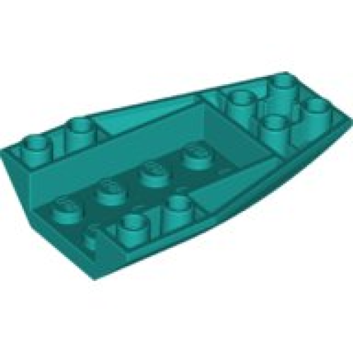 Деталь LEGO 43713 Wedge 6 x 4 Triple Inverted Curved - Dark Turquoise