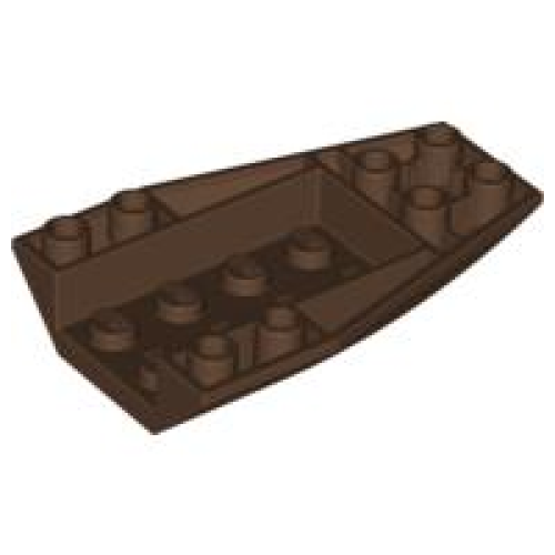 Деталь LEGO 43713 Wedge 6 x 4 Triple Inverted Curved - Brown