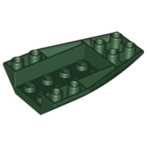 Деталь LEGO 43713 Wedge 6 x 4 Triple Inverted Curved - Dark Green