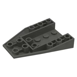 Wedge 6 x 4 Triple Inverted with Connections between 2 Studs - Dark Gray