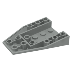 Wedge 6 x 4 Triple Inverted with Connections between 2 Studs - Light Gray