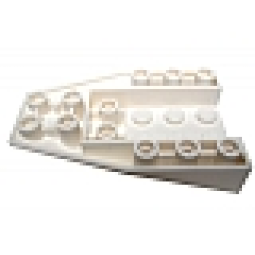 Деталь LEGO 4856b Wedge 6 x 4 Triple Inverted with Connections between 4 Studs - White