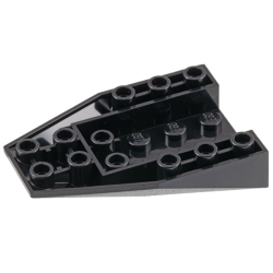 Wedge 6 x 4 Triple Inverted with Connections between 4 Studs - Black