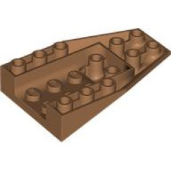 Wedge 6 x 4 Triple Inverted with Connections between 4 Studs - Medium Nougat