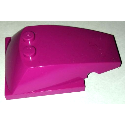 Деталь LEGO 93591 Wedge 6 x 4 x 1 1/3 with 4 x 4 Base - Magenta