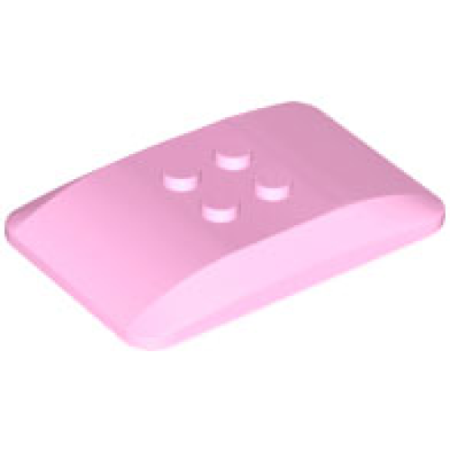 Деталь LEGO 98281 Wedge 6 x 4 x 2/3 Quad Curved - Bright Pink
