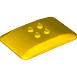 Wedge 6 x 4 x 2/3 Quad Curved - Yellow