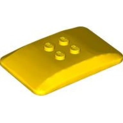 Деталь LEGO 98281 Wedge 6 x 4 x 2/3 Quad Curved - Yellow