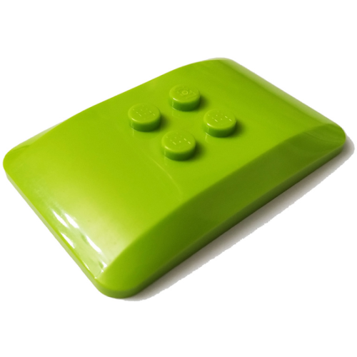 Деталь LEGO 98281 Wedge 6 x 4 x 2/3 Quad Curved - Lime