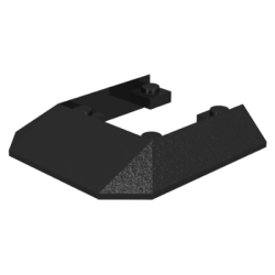 Wedge 6 x 6 Cutout (Train Roof) - Black