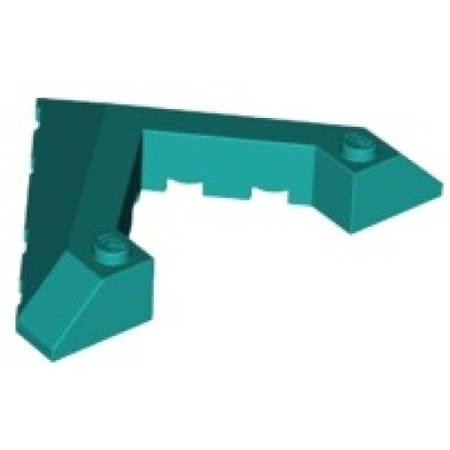 Деталь LEGO 22390 Wedge 6 x 8 Pointed Cutout - Dark Turquoise