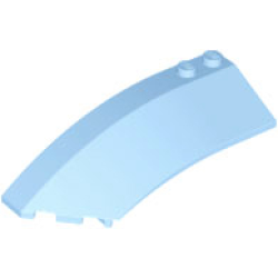 Wedge 8 x 3 x 2 Open Left - Bright Light Blue
