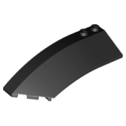 Wedge 8 x 3 x 2 Open Left - Black