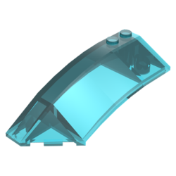 Wedge 8 x 3 x 2 Open Left - Trans-Light Blue