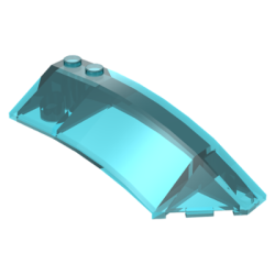 Wedge 8 x 3 x 2 Open Right - Trans-Light Blue