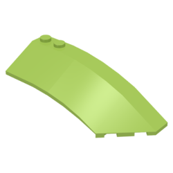 Wedge 8 x 3 x 2 Open Right - Lime