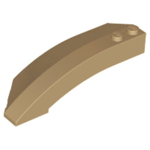 Деталь LEGO 41749 Wedge 8 x 3 x 2 Open Right - Dark Tan