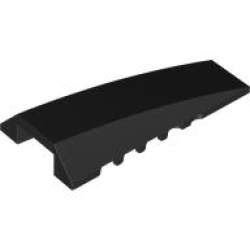 Wedge 8 x 4 Triple Curved No Studs - Black