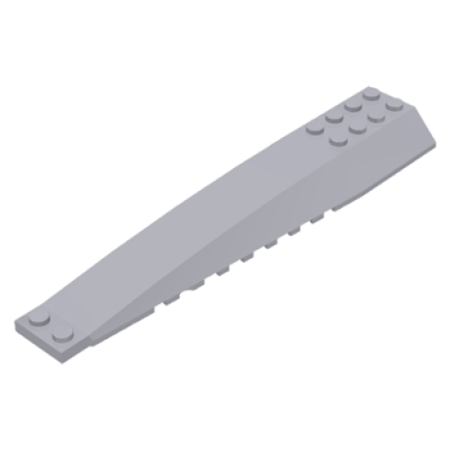Деталь LEGO 45301 Wedge 16 x 4 Triple Curved with Reinforcements - Light Bluish Gray