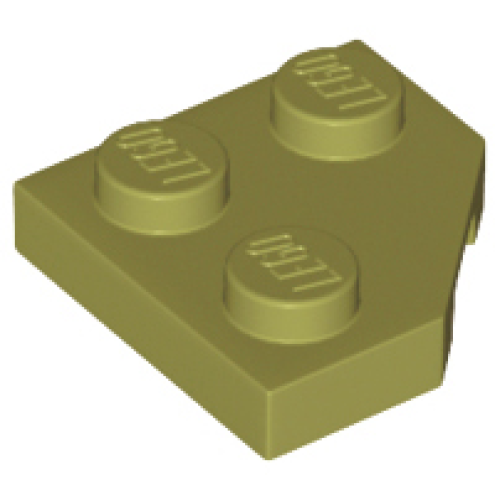 Деталь LEGO 26601 Wedge, Plate 2 x 2 Cut Corner - Olive Green