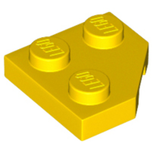 Деталь LEGO 26601 Wedge, Plate 2 x 2 Cut Corner - Yellow