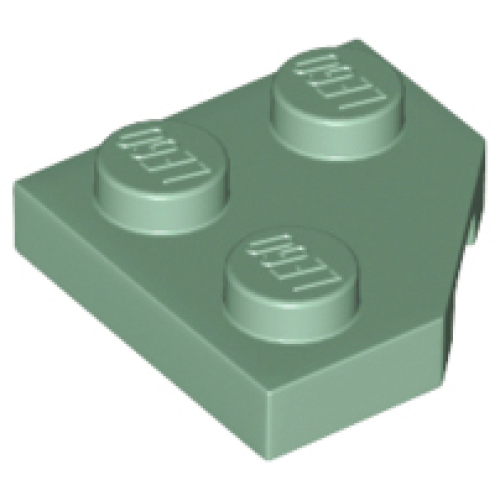 Деталь LEGO 26601 Wedge, Plate 2 x 2 Cut Corner - Sand Green