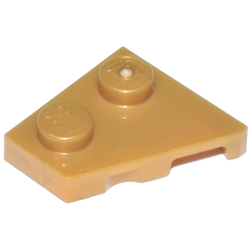 Деталь LEGO 24299 Wedge, Plate 2 x 2 Left - Pearl Gold