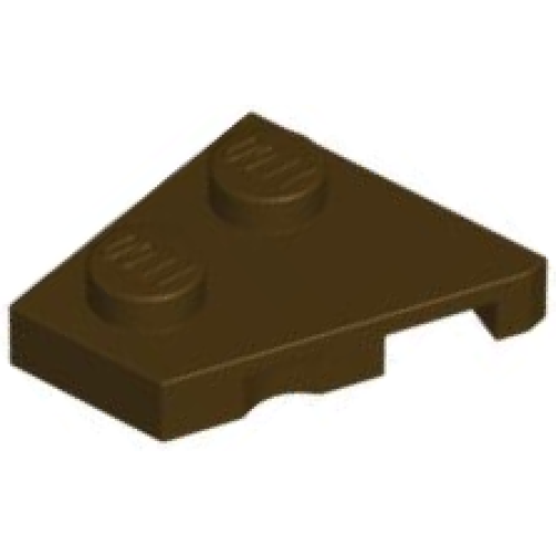 Деталь LEGO 24299 Wedge, Plate 2 x 2 Left - Dark Brown