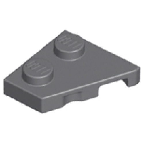 Деталь LEGO 24299 Wedge, Plate 2 x 2 Left - Dark Bluish Gray