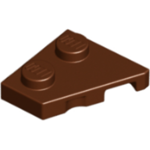 Деталь LEGO 24299 Wedge, Plate 2 x 2 Left - Reddish Brown