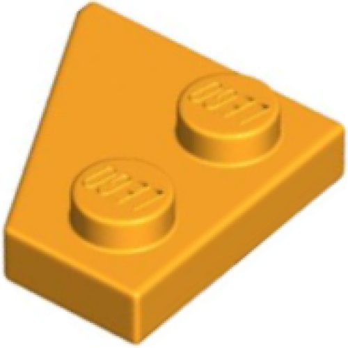 Деталь LEGO 24307 Wedge, Plate 2 x 2 Right - Bright Light Orange