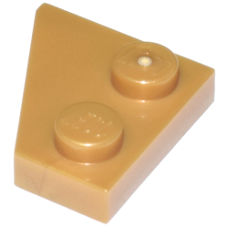 Wedge, Plate 2 x 2 Right - Pearl Gold