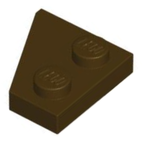 Деталь LEGO 24307 Wedge, Plate 2 x 2 Right - Dark Brown