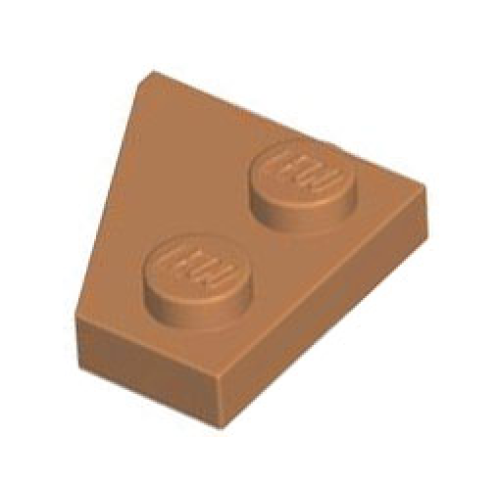Деталь LEGO 24307 Wedge, Plate 2 x 2 Right - Medium Nougat
