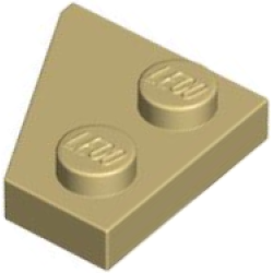 Wedge, Plate 2 x 2 Right - Tan