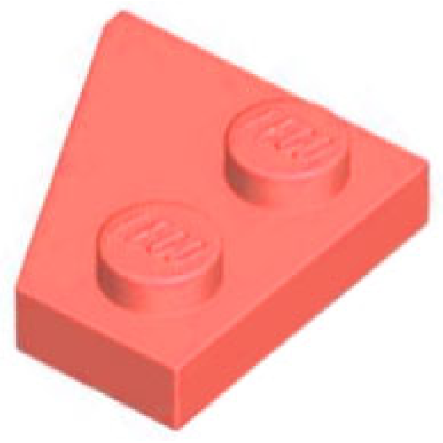 Деталь LEGO 24307 Wedge, Plate 2 x 2 Right - Coral