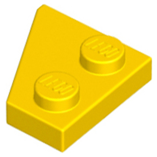 Деталь LEGO 24307 Wedge, Plate 2 x 2 Right - Yellow