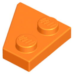 Wedge, Plate 2 x 2 Right - Orange