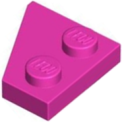 Wedge, Plate 2 x 2 Right - Dark Pink