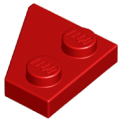 Wedge, Plate 2 x 2 Right - Red