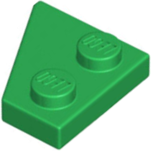 Деталь LEGO 24307 Wedge, Plate 2 x 2 Right - Green