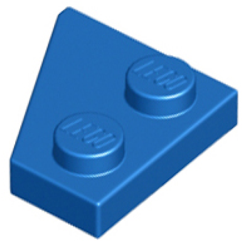 Деталь LEGO 24307 Wedge, Plate 2 x 2 Right - Blue