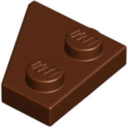 Wedge, Plate 2 x 2 Right - Reddish Brown