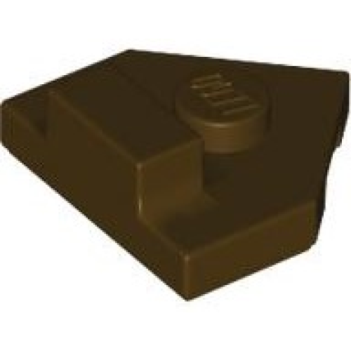 Деталь LEGO 27928 Wedge, Plate 2 x 2 Pentagonal with Center Stud and 1 x 1/2 Raised Tab on Top - Dark Brown