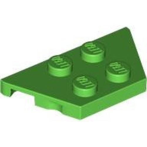 Деталь LEGO 51739 Wedge, Plate 2 x 4 - Bright Green